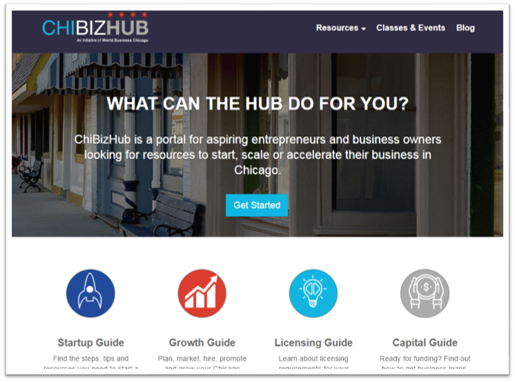 ChiBizHub Homepage Screenshot